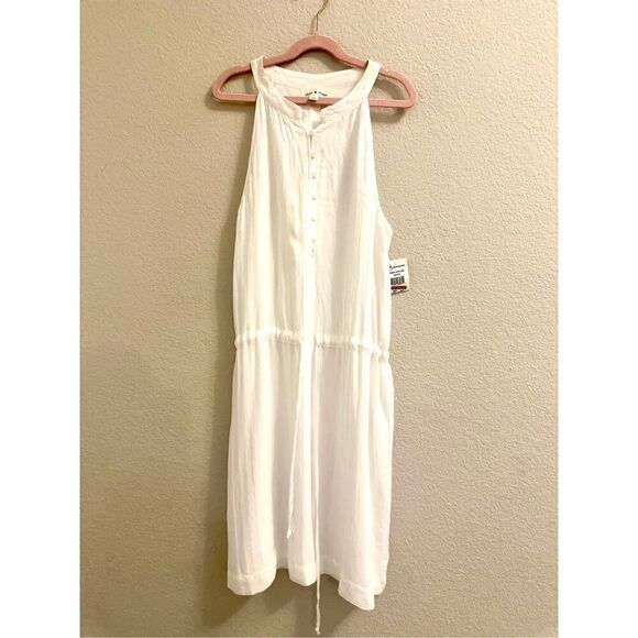 NWT Cloth & Stone Halter mini white dress Size XS - Picture 4 of 7